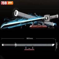 Compatible with LEGO Ý tưởng Samurai Sword Block Ninja Blade Katana Nhật Bản Anime Butterfly Nichiri
