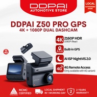 DDPAI Z50 Pro 4K UHD Front & Rear Dashcam | NightVIS | GPS | 4G Connectivity | Supercapacitor