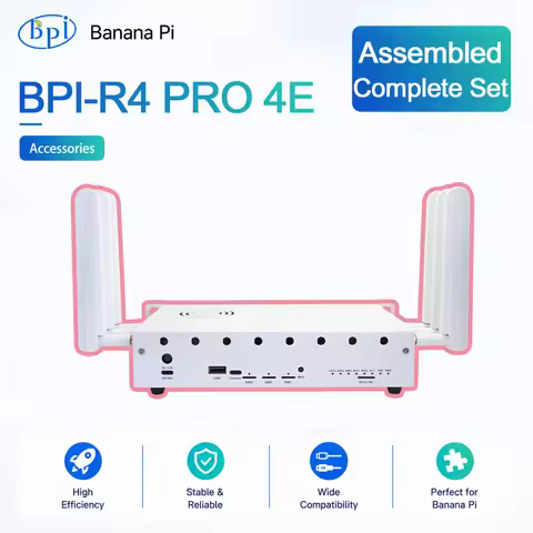 BPI-R4 PRO 4E Complete Assembly Kit MediaTek MT7988A 4G DDR4 8G eMMC Quadcore 1.8GHz USB3.2 Banana P