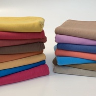 Muslim Soft Retro Handmade Curling Solid Color Mercerized Cotton 180 * 70cm160g Headscarf Scarf 3.16