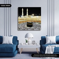 ULTIMATE SIGNATURE FRAME GAMBAR KAABAH BESAR HIASAN DINDING| KISWAH|CANVAS PAINTING| ISLAMIK KALIGRA