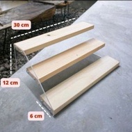 3-tier acrylic cosmetic shelf