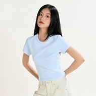 THE C.I.U women's baby tee, form-fitting stretch cotton t-shirt - Rena Baby Tee - SG01