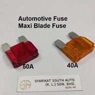 Maxi Fuse 40AMP 50AMP 50A 40A Car Lorry Truck Car Fuse Heavy Duty Maxi Blade Fuse Automotive Orange 