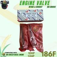 Engine Valve Intake, Exhaust 186F, 10HP, 12HP Air Cooled Diesel Engine