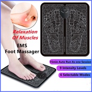 Pengurut Kaki Portable EMS Electric Foot Massage Pad Feet Acupuncture Stimulator Massage Cushion Pad