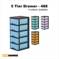 Felton 5 Tier Drawer / Storage / Cabinet - FDR488 (Random Colour) XXX