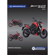 Modenas Dominar 250 DM250 2023 - 2026 Workshop Service Manual +Parts Catalogue