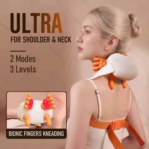 Wireless Neck and Shoulder Massager Mini Electric Muscle Massager for Neck Smart Cervical Massager P