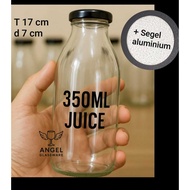 (9) NINE 350ML GLASS JUICE BOTTLE/ + SEAL + CAP 350ML GLASS JUICE BOTTLE/