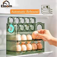 【SG】Automatic Flip Three-layer Egg Storage Organizer 30-grid Egg storage Organizer Large-capacity Eg