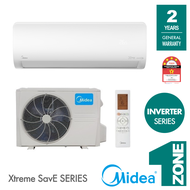 Midea AirCond 1.0HP/1.5HP/2.0HP R32 Xtreme SavE Inverter Air Conditioner - Model: MSXS-10CRDN8/MSXS-13CRDN8/MSXS-19CRDN8