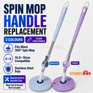 Spin Mop Handle Replacement Stainless Steel Pole for 360 Spin Mop Stick Batang Mop Pusing Gagang Pen