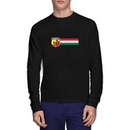 FIAT ABARTH Italy Flag Long Sleeve T-Shirt Casual 100% Cotton Combed 30s