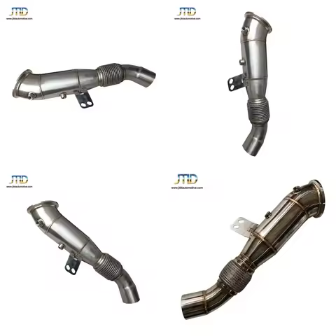 JTLD Stainless Steel Exhaust Downpipes Surface Polishing for BMW G30 B58 G30 540I F30 340i F32 440i 
