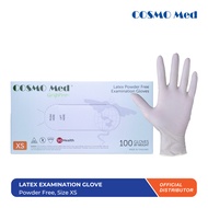 Cosmo Med Latex Examination Glove - Powder Free (100pcs/Box)