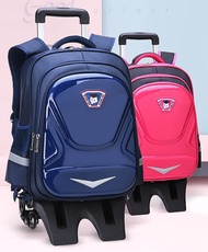 High Quality Waterproof School Bag / 6 Wheels Trolley Kids School Bag Beg Sekolah 6 Roda Tarik Budak Kanak小学生拉杆书包