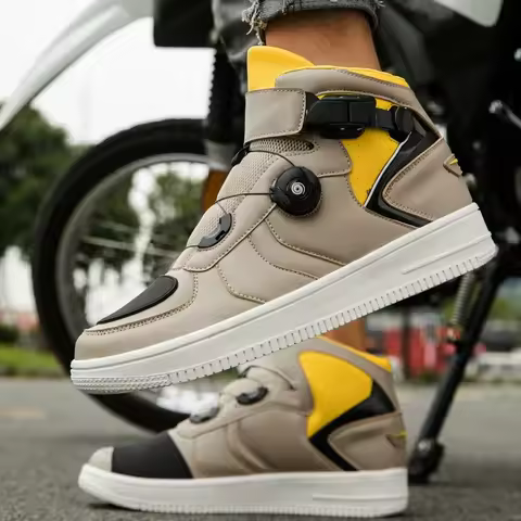 Biker Boots Motorboats Motorcycle Shoes Motocross Off-road Riding Bota Motorcycle Boots Unisex Motor