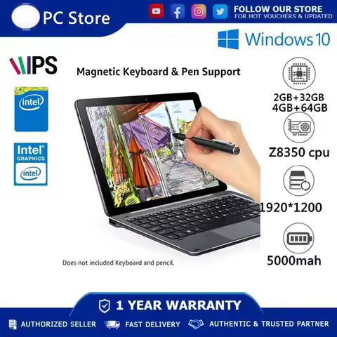 10.1 Inch I10 Windows 10 & Android 5.1, Intel X5-Z8350 Quad Core 1.44 -1.84 GHz Tablet PC 2GB RAM 32