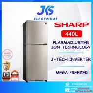 SHARP J-TECH INVERTER 280L/320L/380L/410L/440L 2 Door Fridge | 5 Stars Energy Saving | AG+ Nano Deod