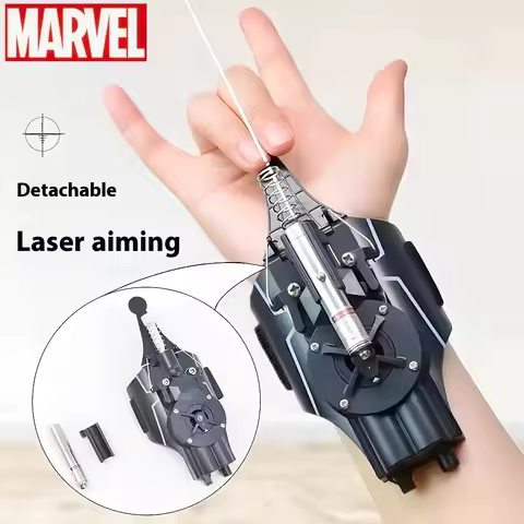 Ml Legends Fully Automatic Peripheral Spiderman Web Shooters Spider Silk Launcher Rope Device Laser 