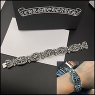 CHROME HEARTS Silver 925 Hexagram Star Wide Bracelet Vintage Punk Rock Accessories Street Hip Hop Je