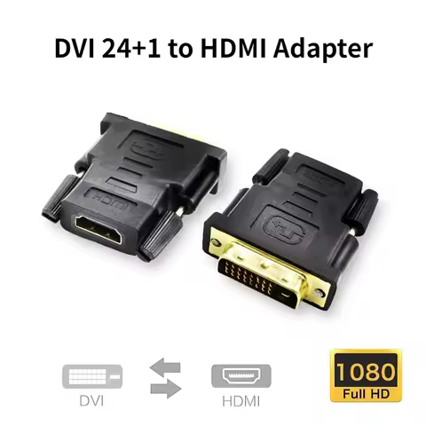 DVI to HDMI Adapter Connector Bi-directiona HDMI to DVI DVI D 24+1 Male to HDMI Female 1080P Connect