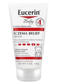 Eucerin - 嬰兒濕疹舒緩潤膚霜 141g (抗敏感, 舒緩痕癢, 皮膚刺激症狀) 兒科皮膚科醫生首推 -EXP:2025.10