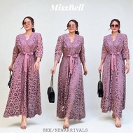 Missbell Freesize Long dress  (ZARA) เนื้อผ้าฉลุลูกไม้เนื้อนิ่ม  มีซับในทั้งตัวจร้า สวยไฮโซดูแพงสุดๆ