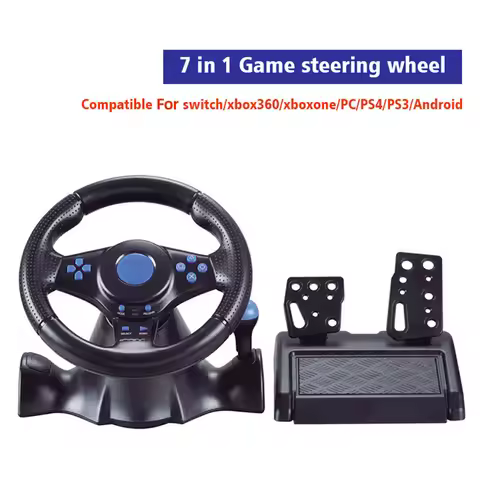 Racing Wheel & Pedals Dual Clutch Launch Control Racing Simulator Steering Wheel for Switch/xbox One