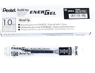 Pentel EnerGel Pen Refills LR10 Metal Tip 1.0mm - Box of 12, Black