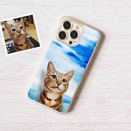 來圖訂製客製化寵物繪畫小貓全包手機殼 iPhone 15 14 Pro Max