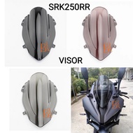 QJMOTOR SRK250R SRK250RR 1/2 CYLINDER SPORT RACING FAIRING VISOR RAINBOW BLACK CLEAR
