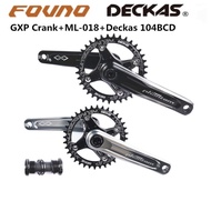 Fovno MC-018 Crankset 170mm 175mm With BSA BB ML-018 TO 104BCD Deckas 104BCD Chainring 30/32/34/36/3