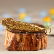 EDC simple Very beautiful gold bronze statue of Hai fish. golden arowana fish