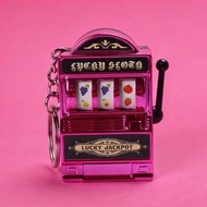 Simple Fashion Trend Keychain Toy Fruit Machine Slot Machine Keychain Creative Mini Casino Game Pend