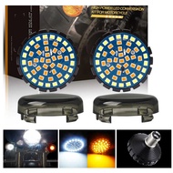 1157 BAY15D LED 1156 BA15S LED Bulbs Brake Light DRL For Harley Motorcycle Turn Signal Lights White 