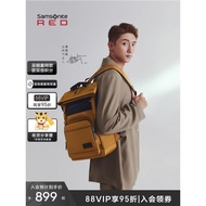 AT/👜Same Style as Huang Jingyu Samsonite Leisure Computer Backpack 2022New Men's and Women's Large Capacity SchoolbagQE7