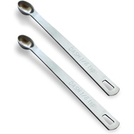 2PCS 1/8 Teaspoon(1/8tsp, 0.625 ml, Dash) Single Tiny Measuring Spoon, Small Individual Stainless St