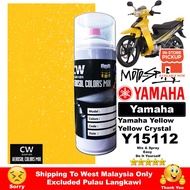 [ Yamaha 125ZR Crystal Yellow Y15112 ] 2K Paint Aikka CW Aerosol DIY Cat Spray Bottle 370ml Kuning K