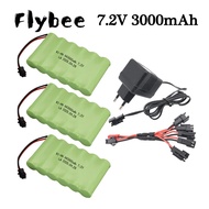 7.2v 3000mAh Battery Charger For RC Car Robots Tanks Gun Boats 7.2v NiMH Battery AA 3000mah 7.2v Rec