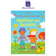 Usborne สติกเกอร์แรกสภาพอากาศและฤดูกาลหนังสือภาพสำหรับเด็กหนังสือภาษาอังกฤษต้นฉบับ