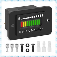 (FOKU) 12V 24V 36V 48V 60V 72V Battery Fuel Gauge Indicator Lithium Ion Battery Tester Black