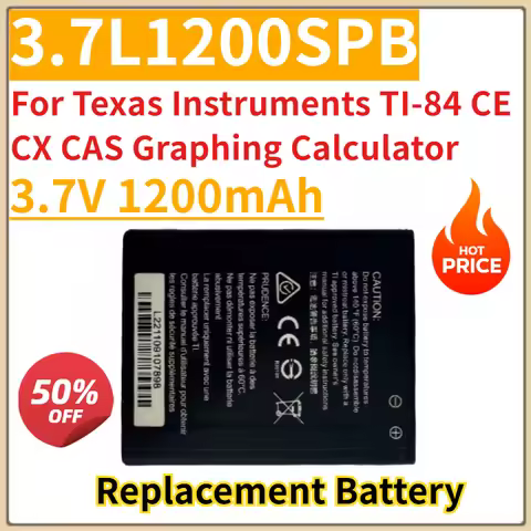 New Replacement Battery 3.7V 1200mAh 3.7L1200SPB for Texas Instruments TI-84 CE CX CAS Graphing Calc