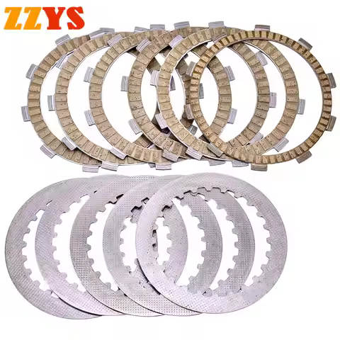 Motorcycle Steel Friction Clutch Plate Kit For Honda NX250 MD21 XR250 XR250R ME06 XR NX 250 XL350 XL