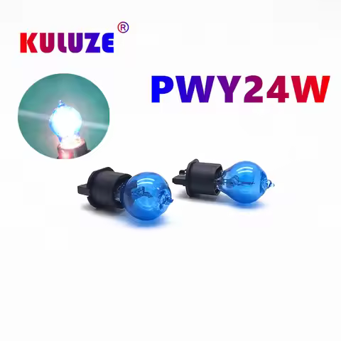 Kuluze 12V24W Halogen Automobile Bulb Amber PWY24W Steering Daytime Running Lamp White PW24W Clear F