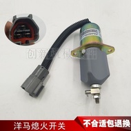 Yanmar Engine 4TNE94 98 Stop Solenoid 12V 24V Excavator Parts