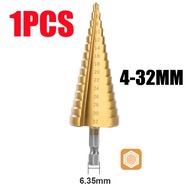 CASTA 3PCS/6PPCS Mata Bor Titanium HSS – Step Drill Pagoda Anti Panas Spiral Halus Untuk Bor Listrik