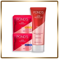 Ponds Age Miracle Skincare Anti Aging Paket 3in1 Day Cream 20gr Night Cream 10gr & Facial Foam 100gr
