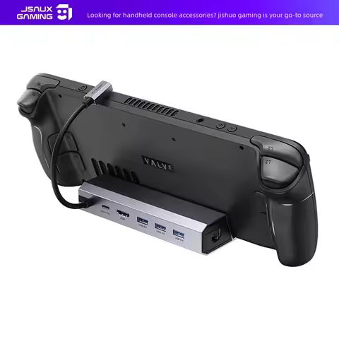 JSAUX Dock USB C Hub Portable Stand Docking Station for Steam Deck &OLED Rog Ally PD+USB3.0+HDMI+Gig